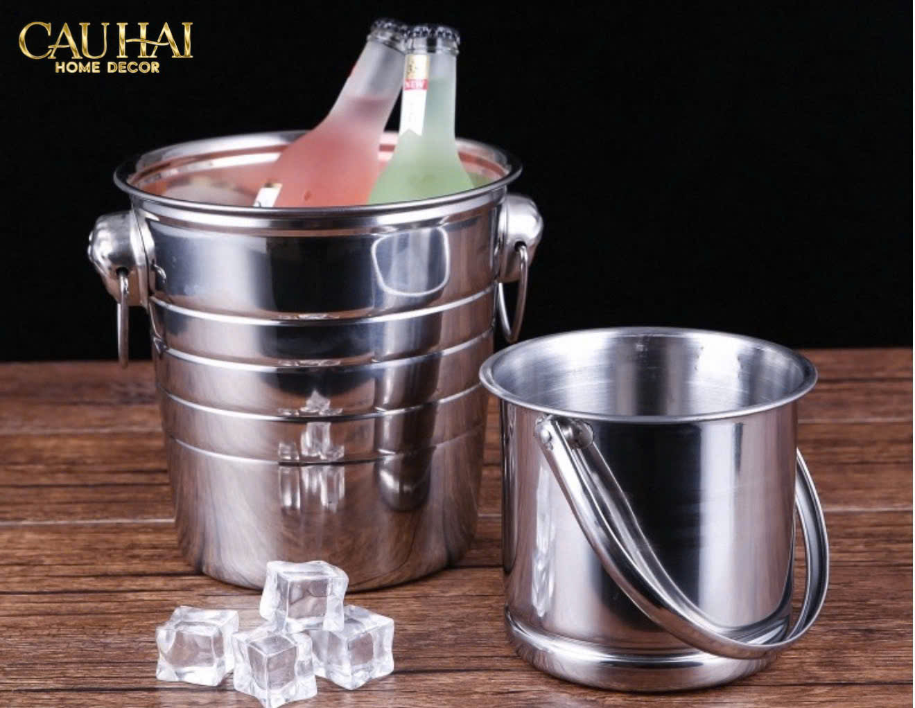 XÔ ĐÁ ROYAL BEAST SILVER ICE BUCKET-CẬU HAI HOME DECOR