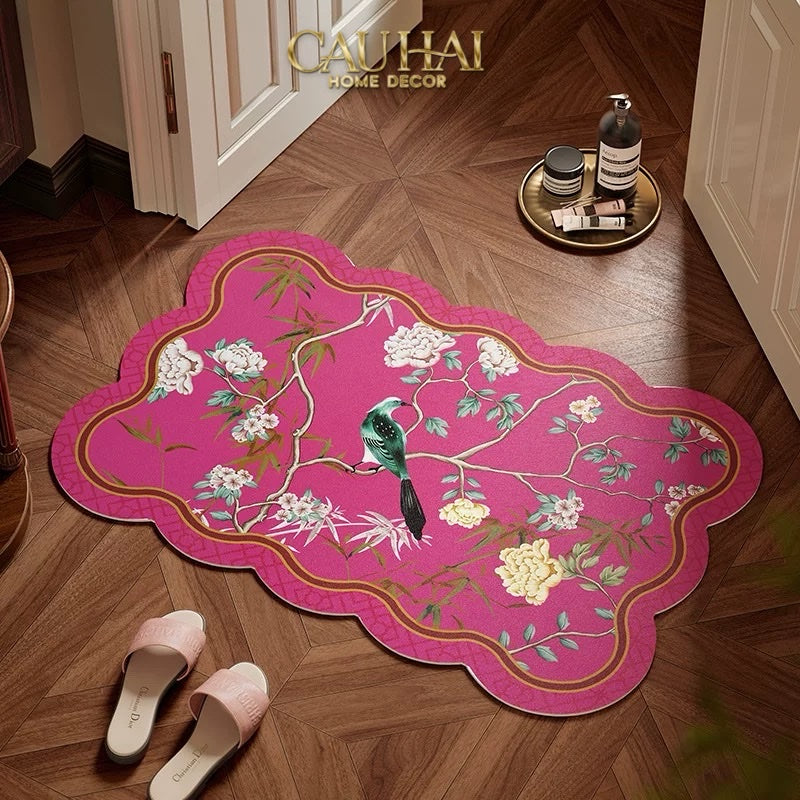 THẢM BỒN TẮM MICROFIBER 60X90 - IMPÉRIALE FUCHSIA ROSE – SCALLOP EDGE