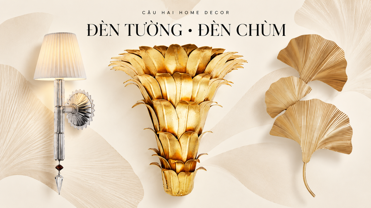 đèn tường và đèn chùm | Cậu Hai Home Decor