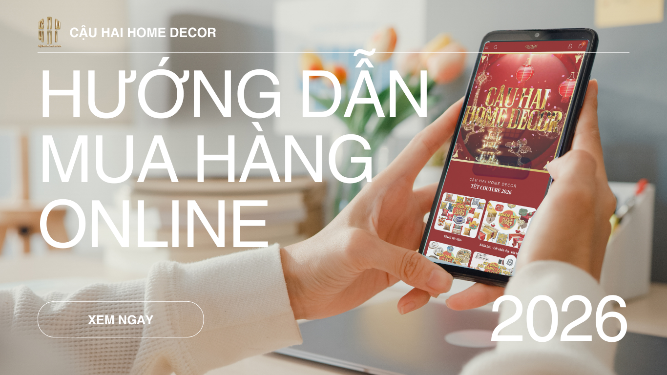 Người dùng đang xem trang chủ Cậu Hai Home Decor trên điện thoại thông minh.