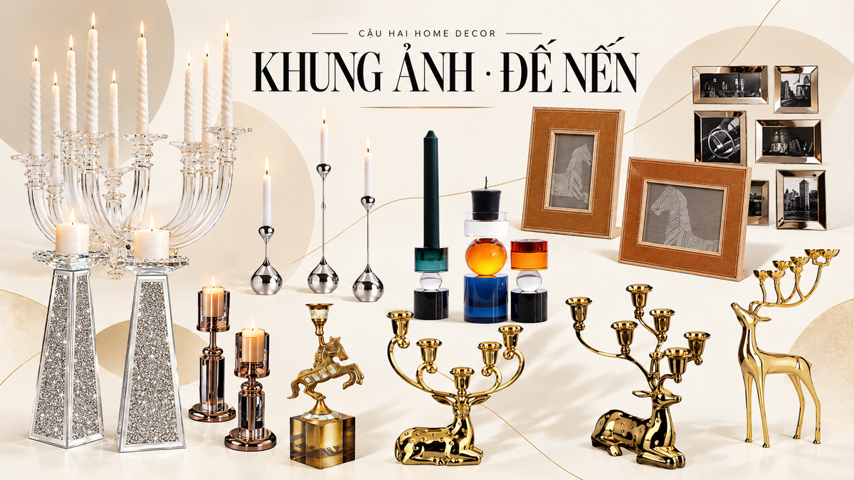 khung ảnh và đế nến trang trí | Cậu Hai Home Decor