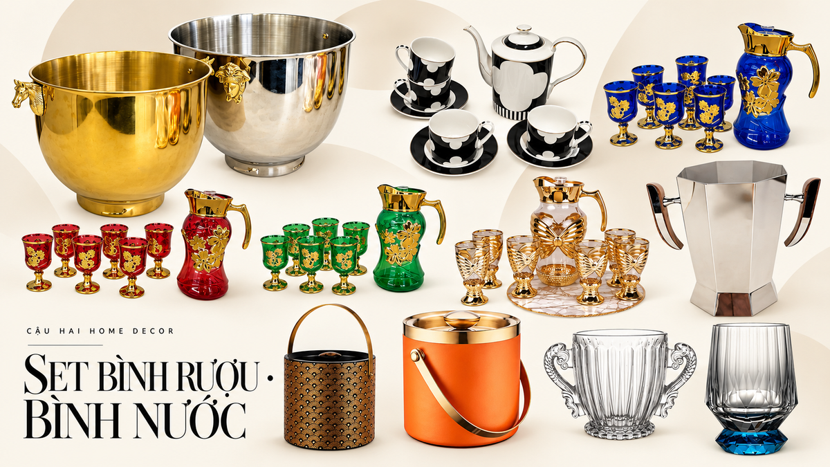 set bình rượu và bình nước | Cậu Hai Home Decor