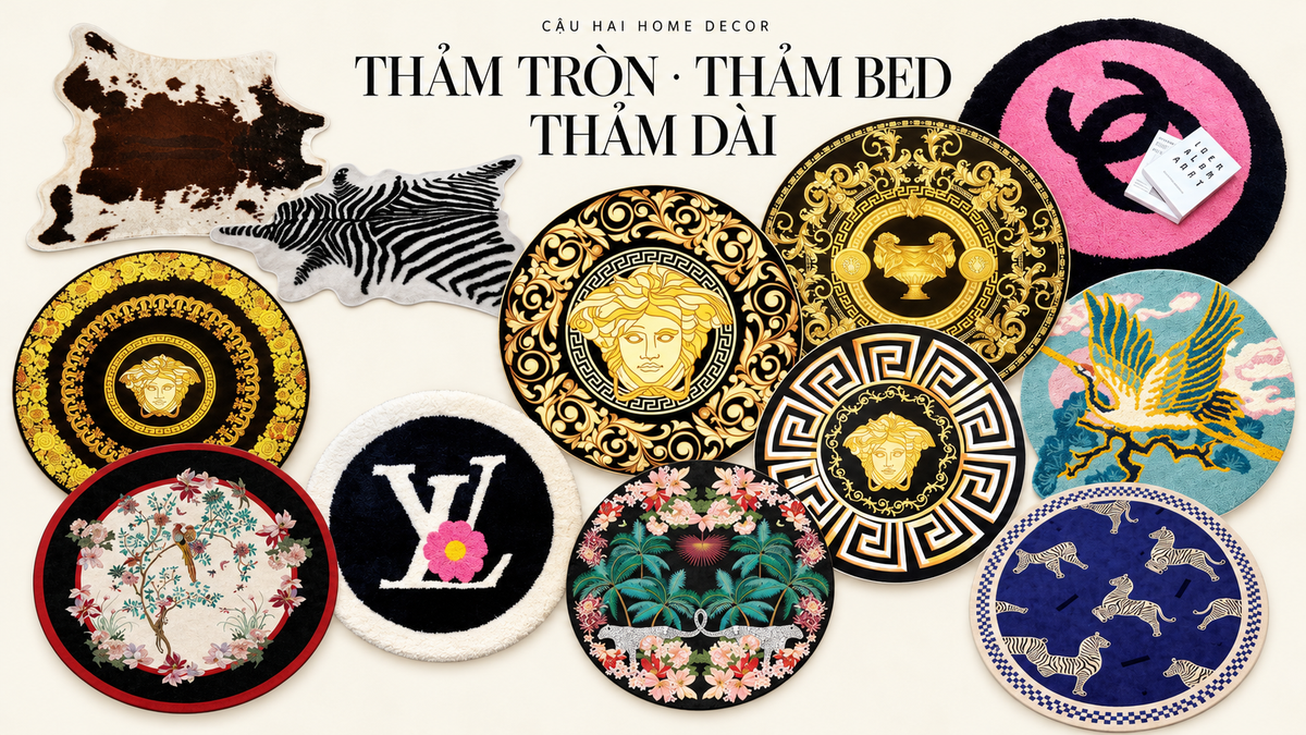 thảm tròn thảm bed thảm dài | Cậu Hai Home Decor