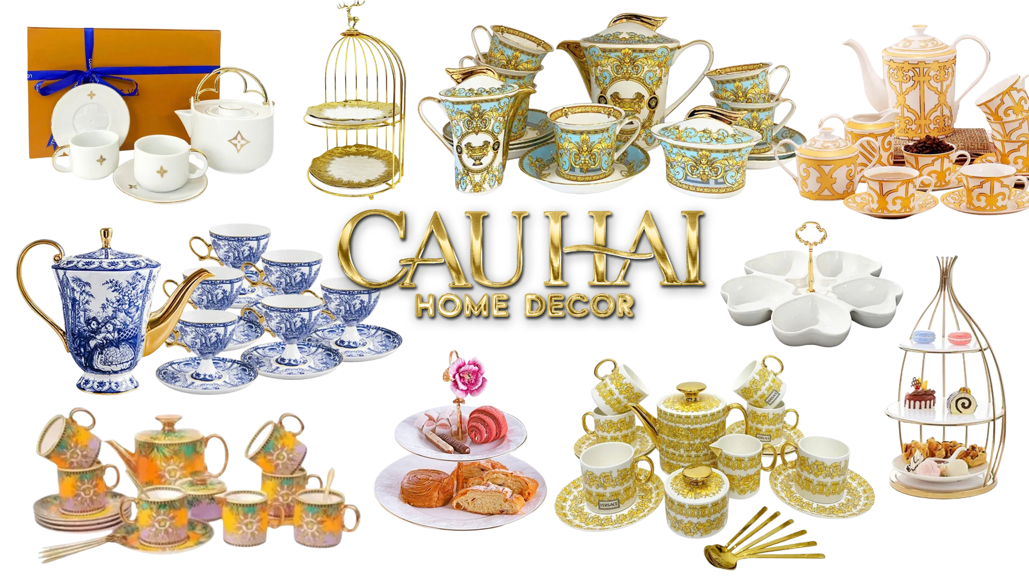 SET BÌNH TRÀ – ĐĨA BÁNH – KHAY BÁNH KẸO