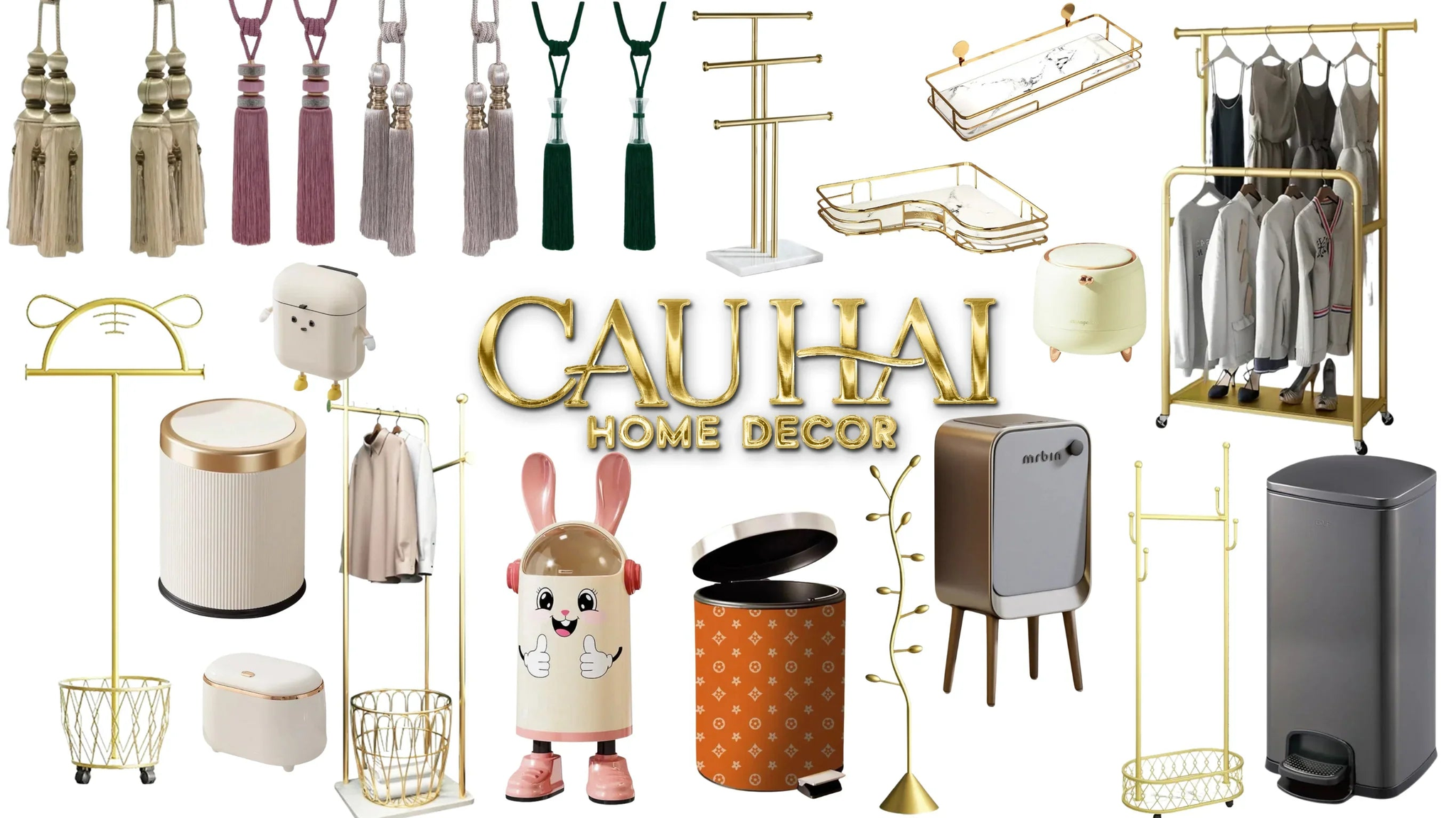 THÙNG RÁC - CỘT MÀN – GIÁ TREO ĐỒ-CẬU HAI HOME DECOR