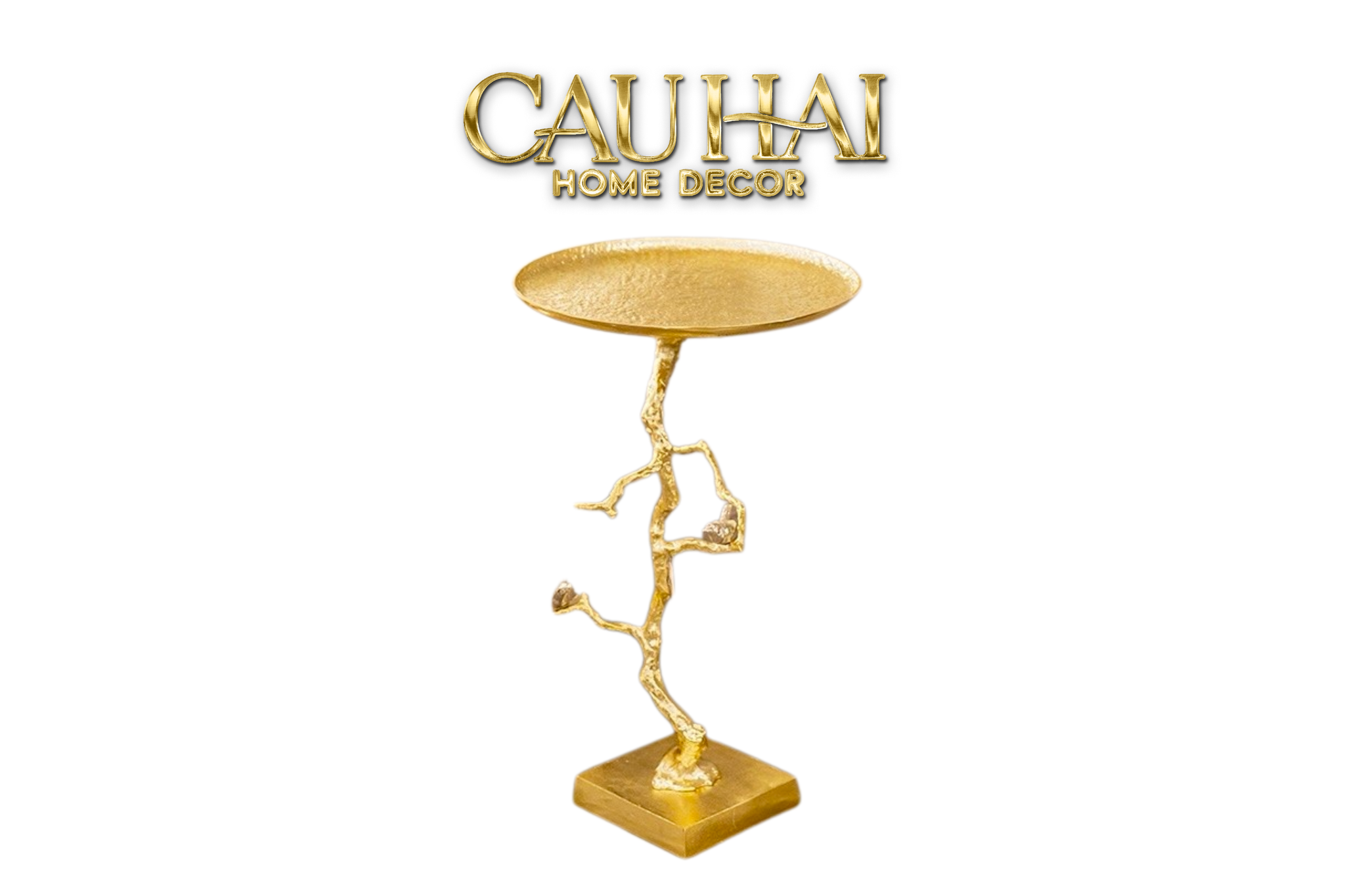 Maison Couture - Bàn Trà Nhánh Cây Mạ Vàng L’Atelier Golden Branch – Brass Sculptural Accent Table