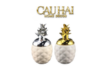 AURA PINEAPPLE CERAMIC VILLA - GOLD/SILVER