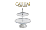 CRYSTAL DEUX ÉTAGES 2-TIER PLATE