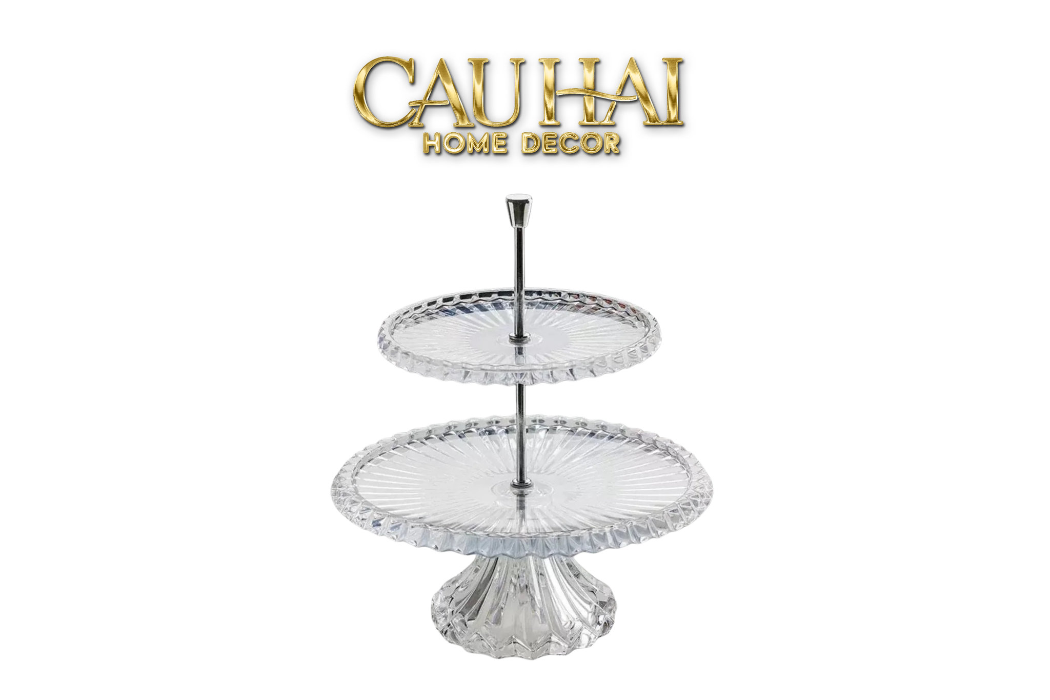 CRYSTAL DEUX ÉTAGES 2-TIER PLATE