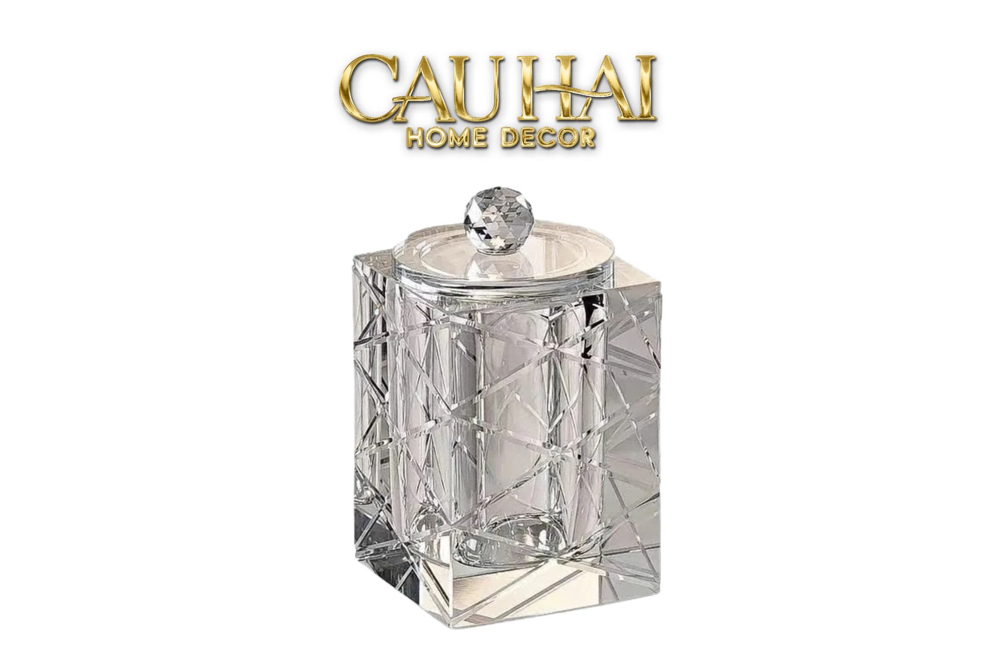 HOME COUTURE - LỌ PHA LÊ LUMIÈRE CANNAGE LINE CRYSTAL ART JAR