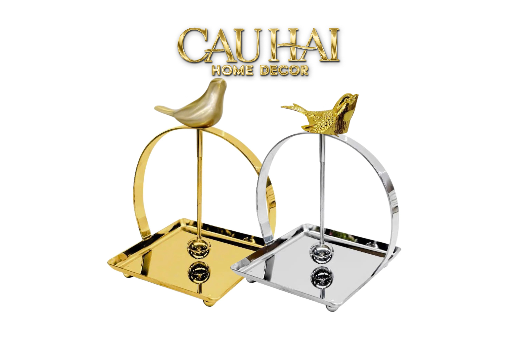 Maison Couture -  Khay Giấy Vuông  L’Oiseau Doré Cocktail Napkin Holder
