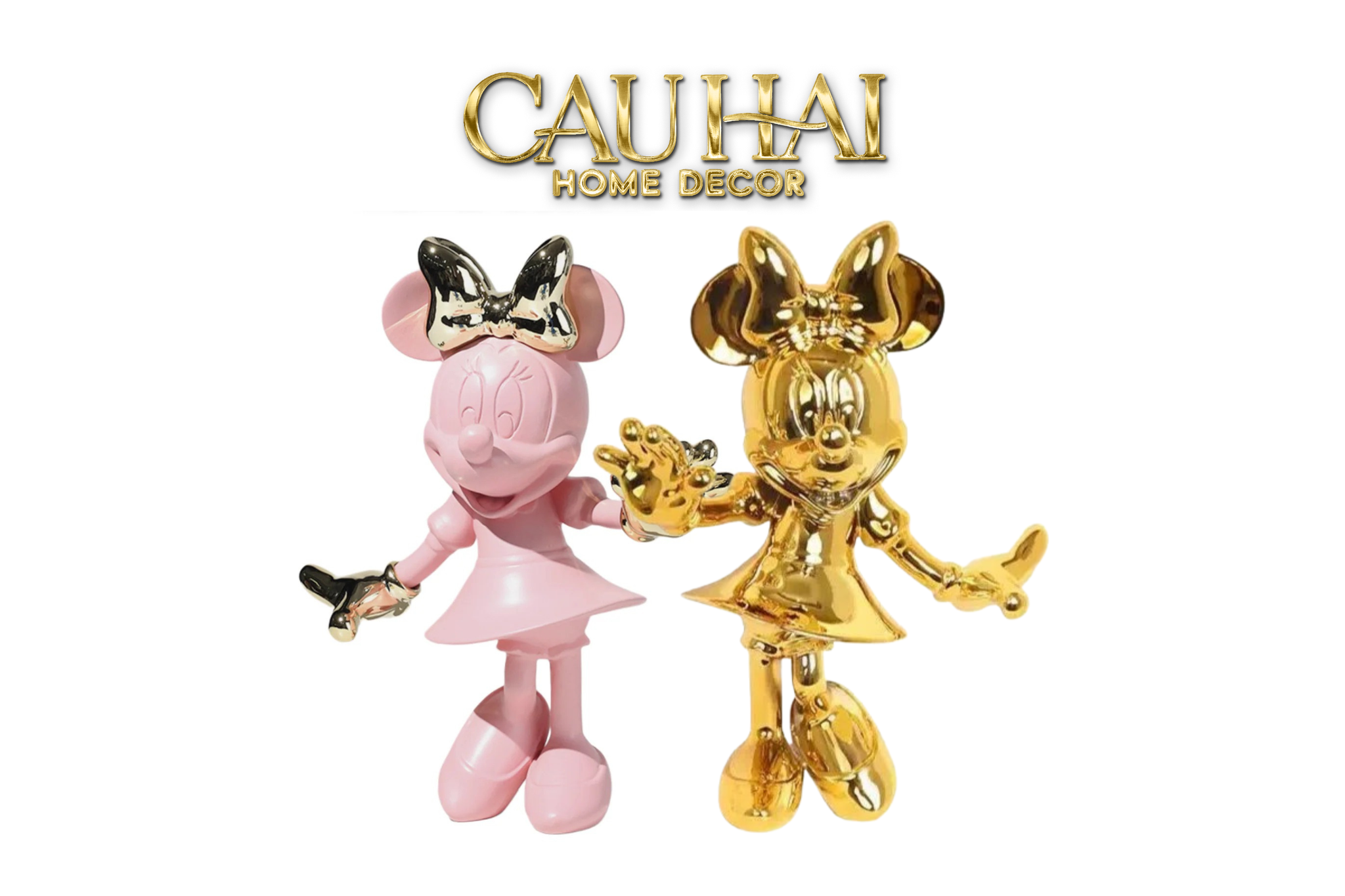 TƯỢNG MICKEY - MINNIE PINKYBOO BALLET H29 - CẬU HAI HOME DECOR