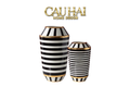 Home Couture - Bình Hoa Elite Metropolis Soho Stripe Art H26/H40-CẬU HAI HOME DECOR