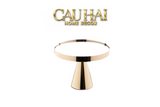KHAY GƯƠNG TRÒN GOLD LUXOR PEDESTAL H13/15