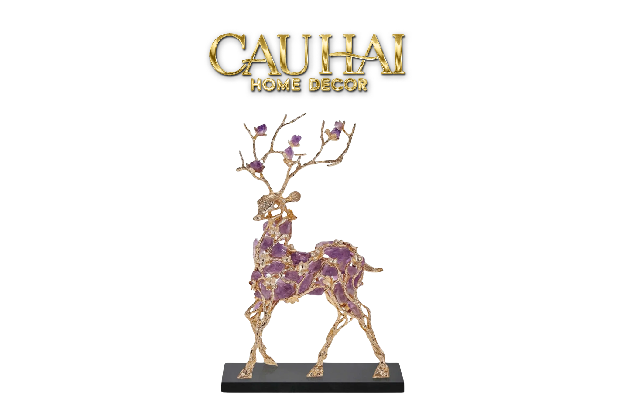 HOME COUTURE - TƯỢNG HƯƠU ĐÁ QUÝ SENTINEL PRIME  JEWELRY ELK - H44