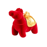 Tết Couture - Tượng Ngựa Nhung Đỏ Hồng Mã Nguyên Bảo Red Velvet Lucky Horse
