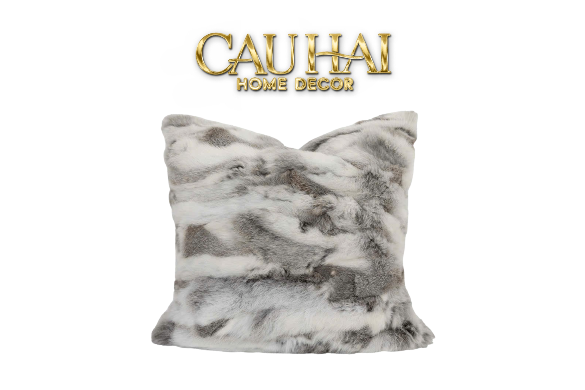 VỎ GỐI LÔNG THỎ LAPIN GRIS FUR 45