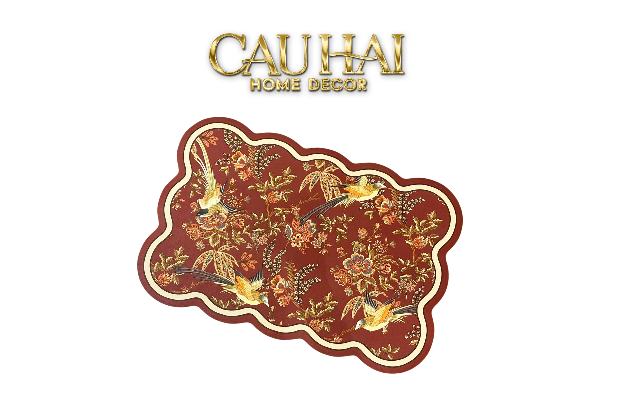 THẢM BỒN TẮM MICROFIBER 60X90 - PHOENIX DYNASTY RUBY JARDIN SCALLOP EDGE