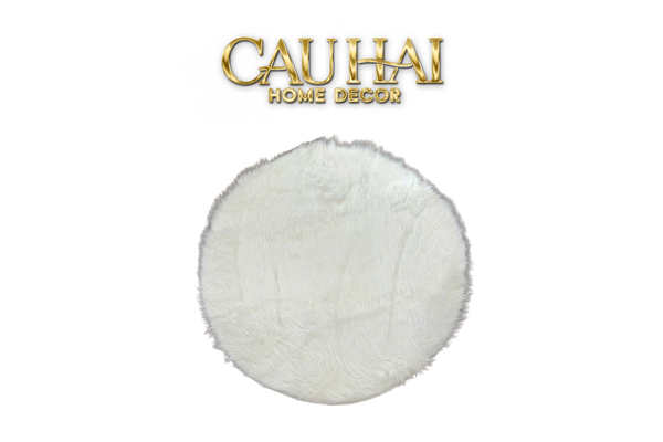 SNOW WHITE ROUND CARPET D100