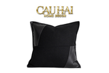 VỎ GỐI CANVAS INTRECCIATO LUX LEATHER  PHANTOM  50