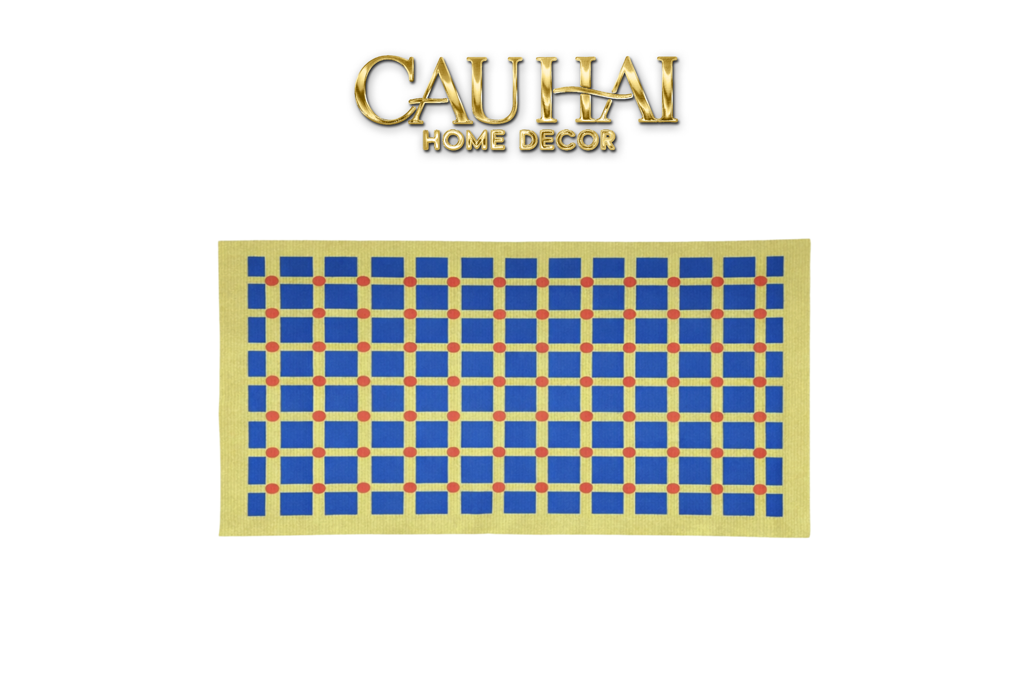 BELGIUM VELVET BED CARPET 80X160 MONDRIAN DOTS