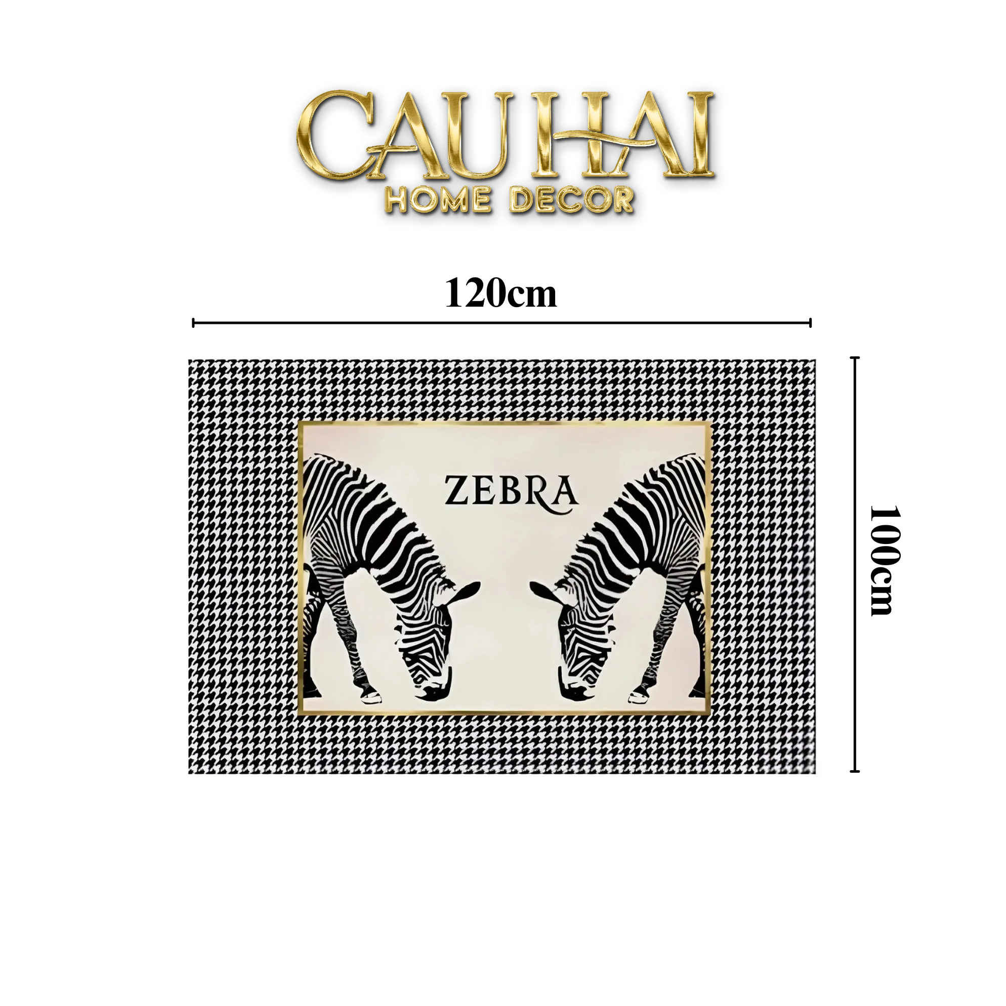 THẢM CỬA DA 100X120 - HOUND ZEBRA-CẬU HAI HOME DECOR