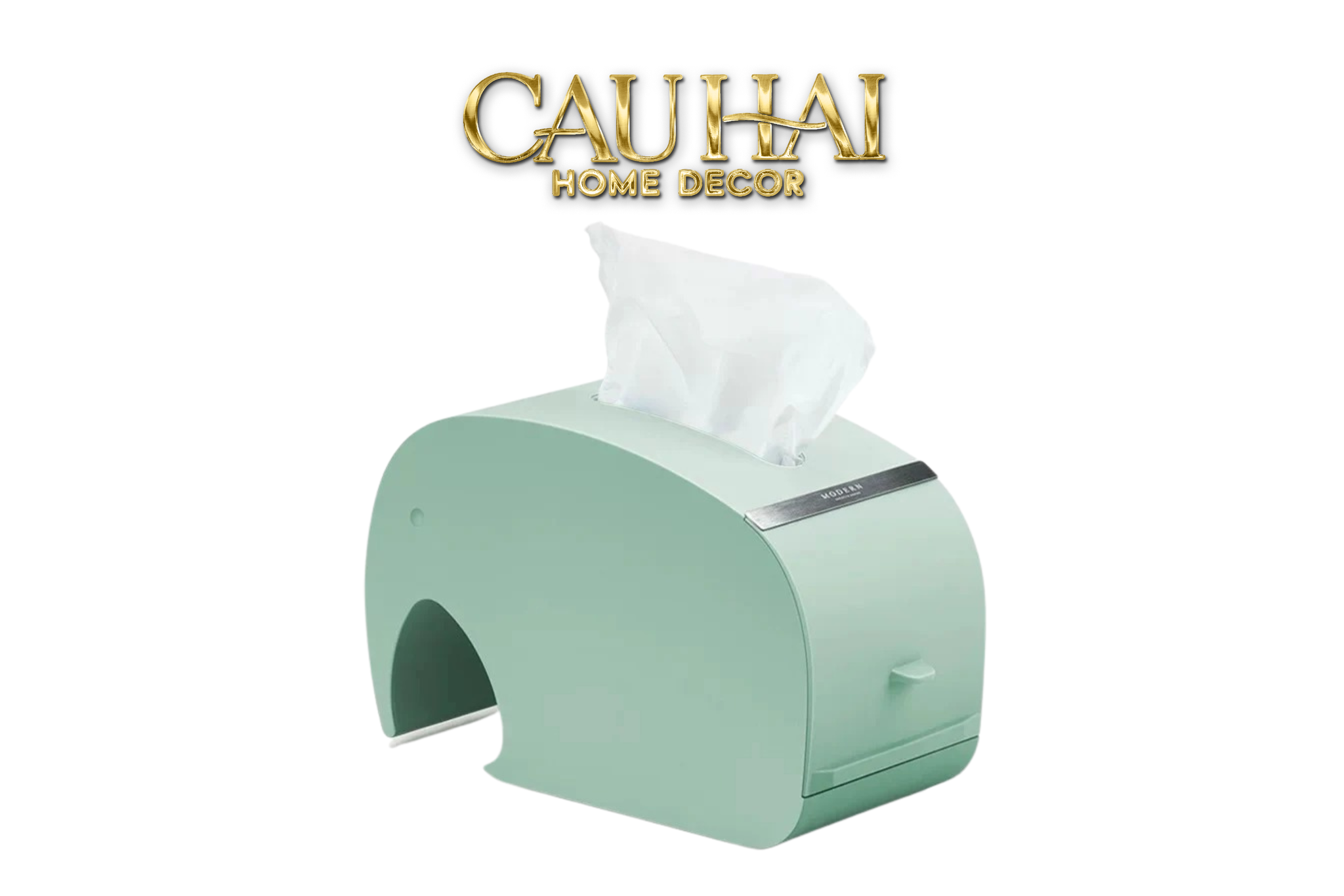 Hộp Khăn Giấy Voi Turquoise Éléphant Arc Tissue Box