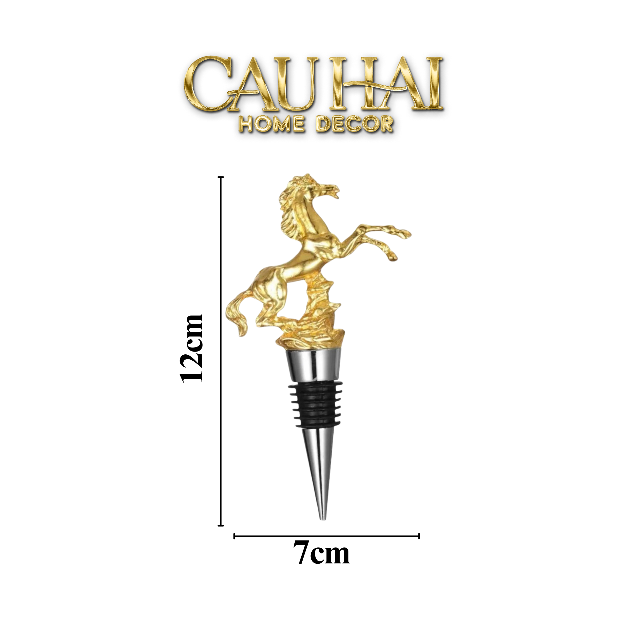 NÚT ĐẬY - GOLDEN STALLION WINE STOPPER PRIVILEGE COLLECTION-CẬU HAI HOME DECOR