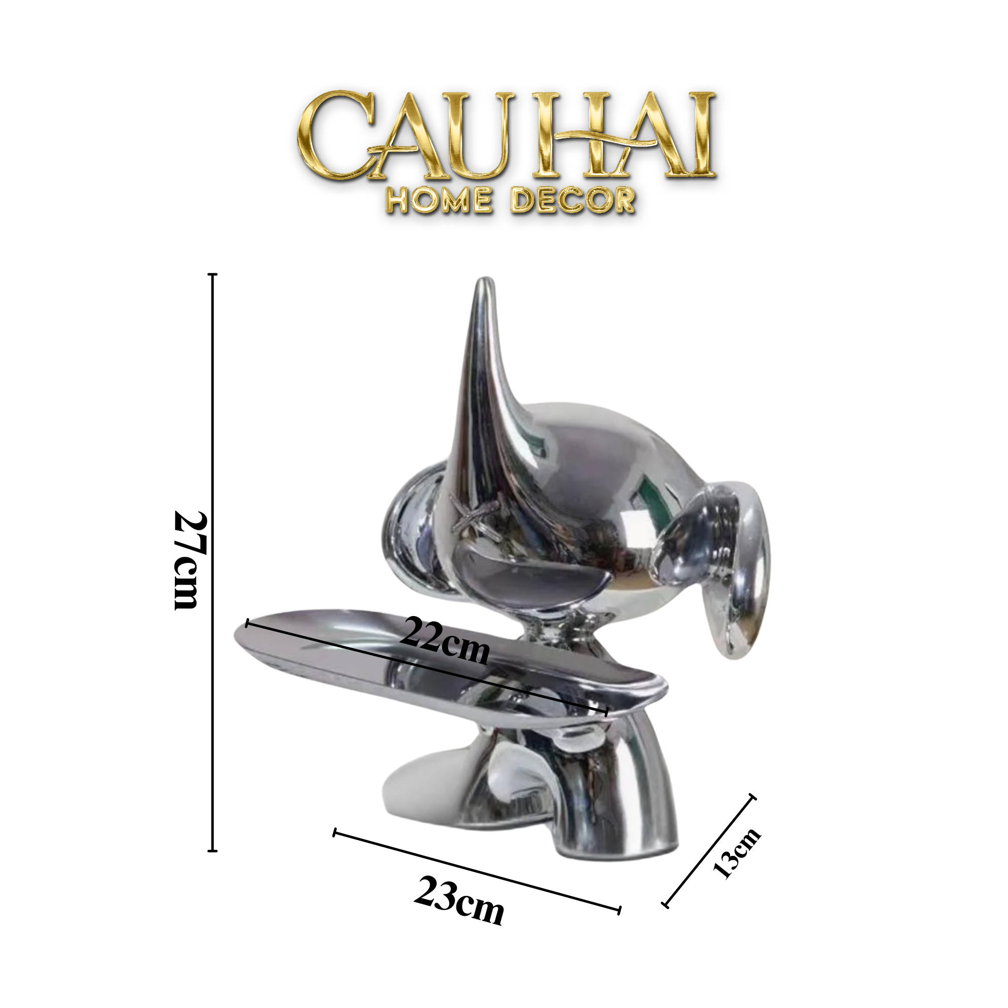 ELYSIAN FW25 - TƯỢNG VOI PLATINUM ASTRO ELEPHAS H27-CẬU HAI HOME DECOR