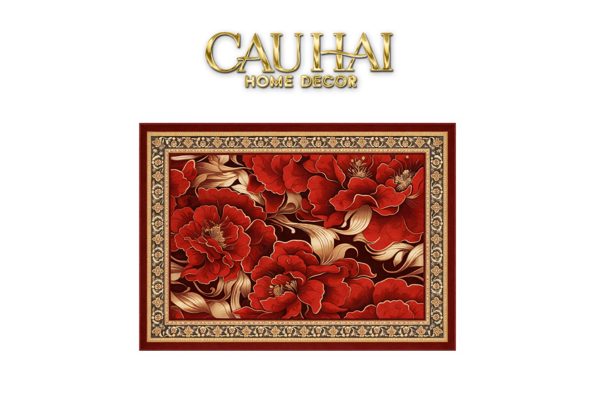 Thảm Cửa Nhung Bỉ 100X140 - Luxueux Velour  Tapis Pivoine Du Palais