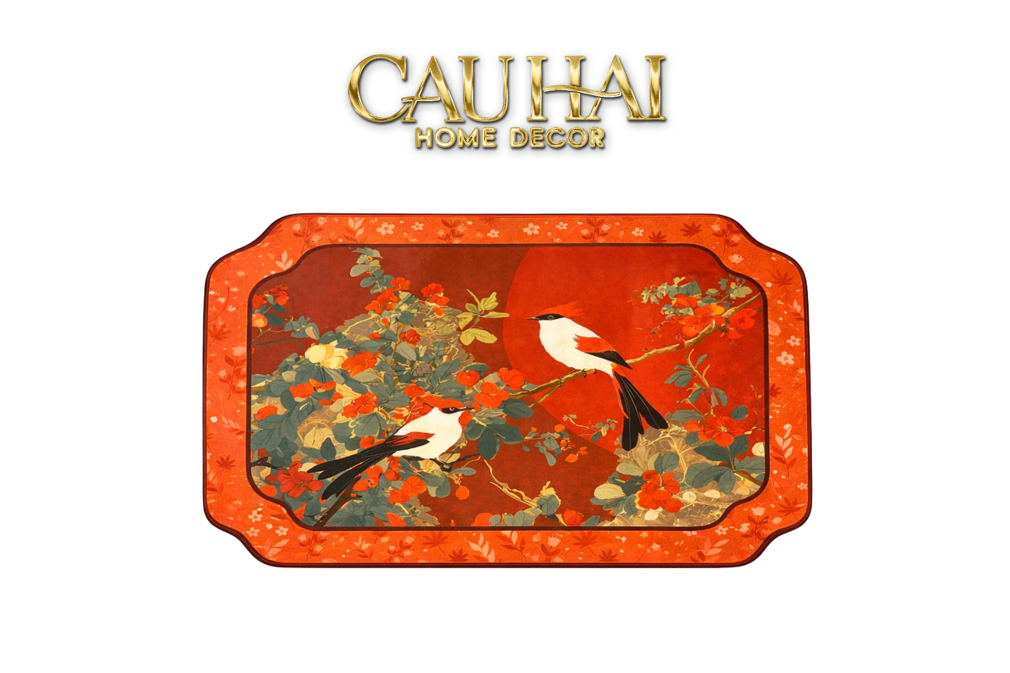 Thảm Cửa Microfiber 60X90 - Song Điểu Hỷ Khúc