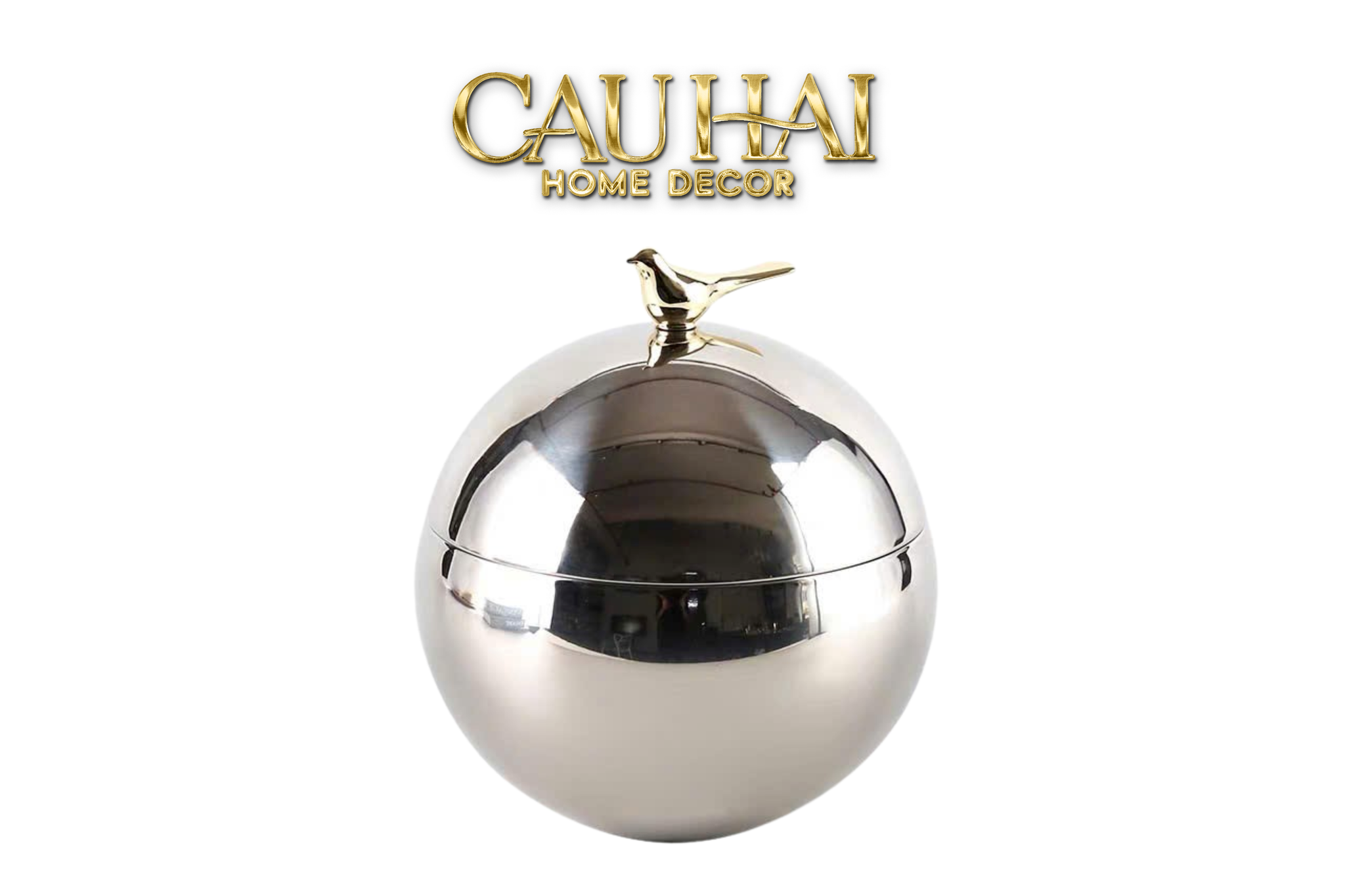 ELYSIAN - PLATINUM GILDED AVIARY SPHERE STORAGE BOX