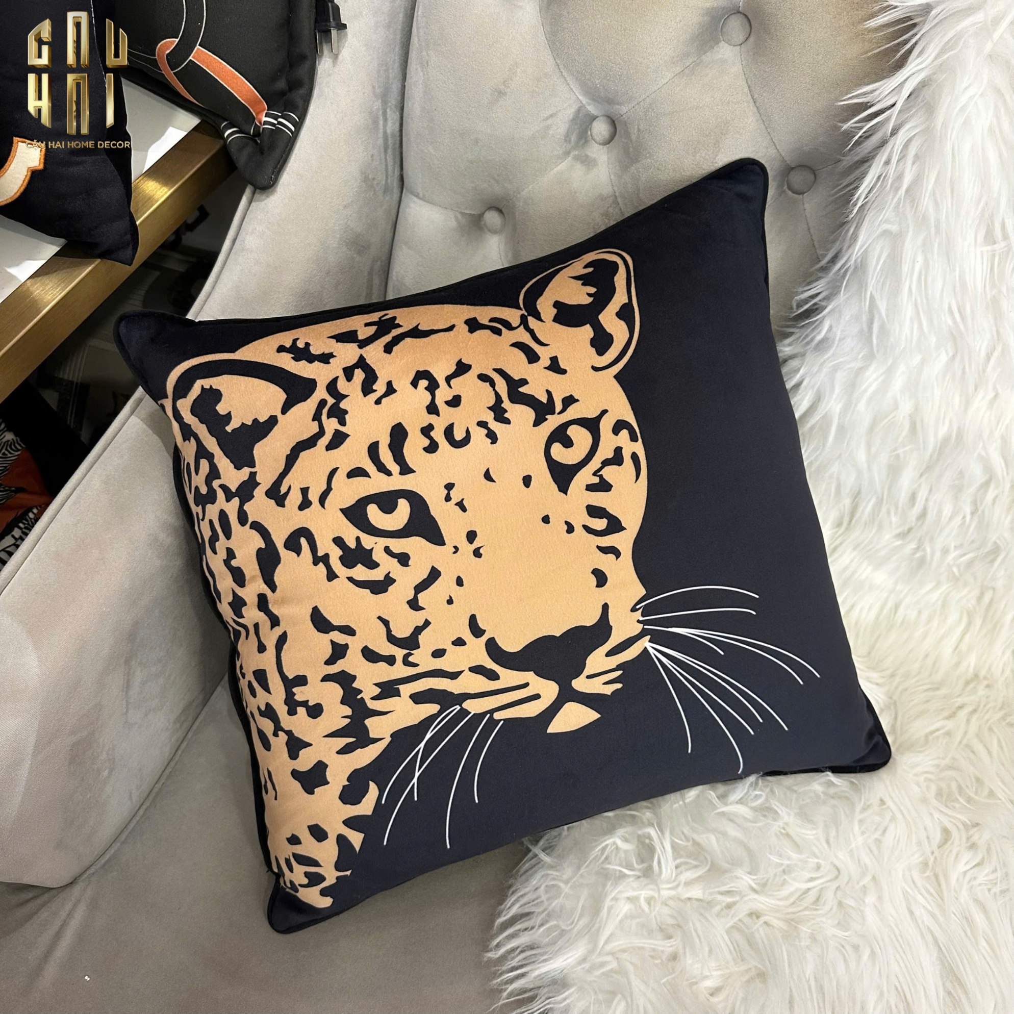 LES CUSSINS D’ÉLÉGANCE  - VỎ GỐI  SHADOW PANTHER