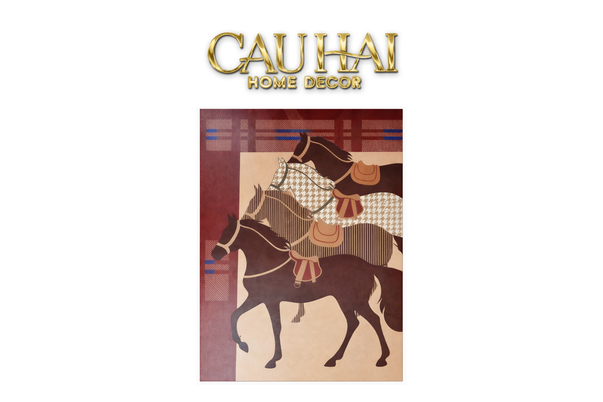 Thảm Cửa Da 90x120 - L'Atelier Rouge de Voyage  Équestre