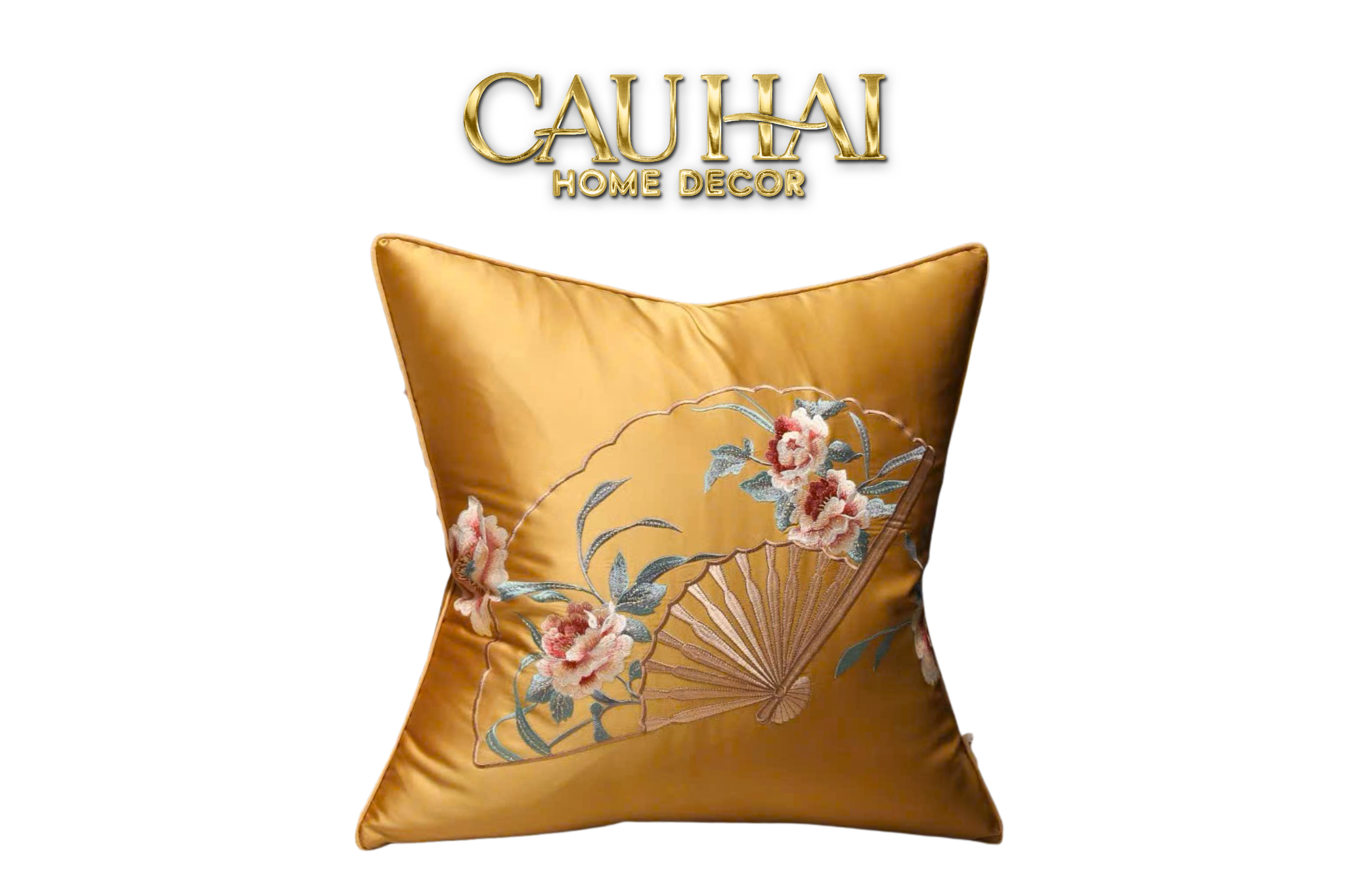 Tết Couture - Vỏ Gối Lụa Thêu Kim Uyển Phiến  45