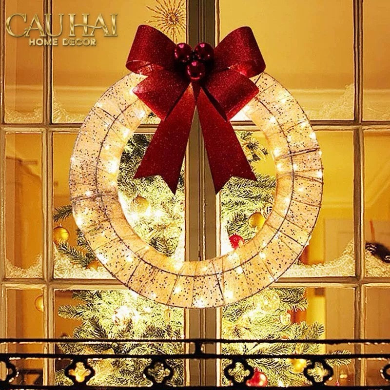 Fêtes Couture - Vòng Ánh Sáng Trang Trí Giáng Sinh Holy Halo - Christmas Wreath-CẬU HAI HOME DECOR