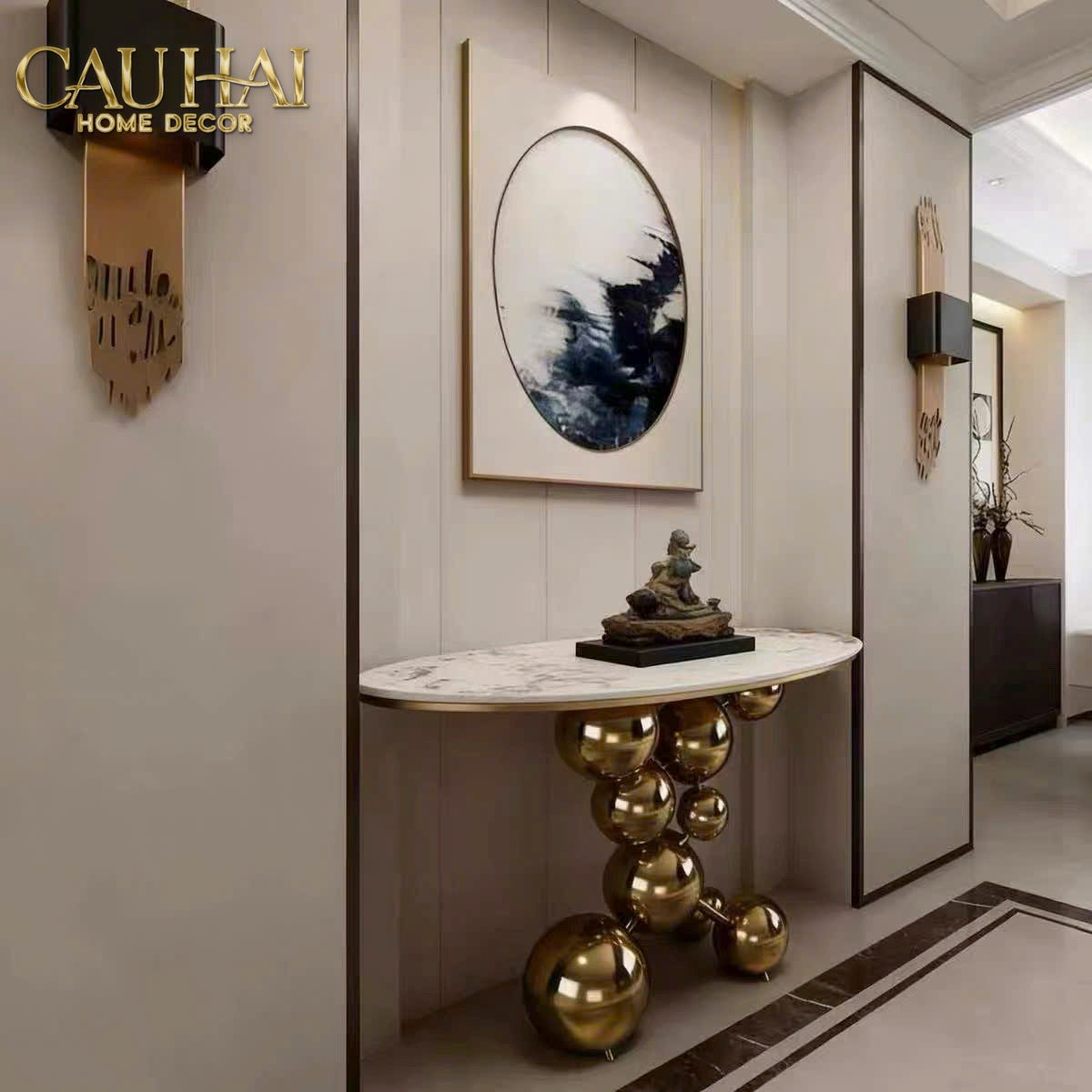 Maison Couture - Bàn Console Trang Trí Cao Cấp Sphère Royale Table-BÀN SOFA-CẬU HAI HOME DECOR