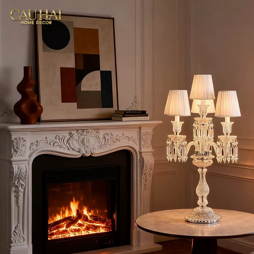 Maison Cristalleries Couture -  Đèn Pha Lê 5 Đỉnh Candelabre Couronne Zénith En  Classique Lamp H72