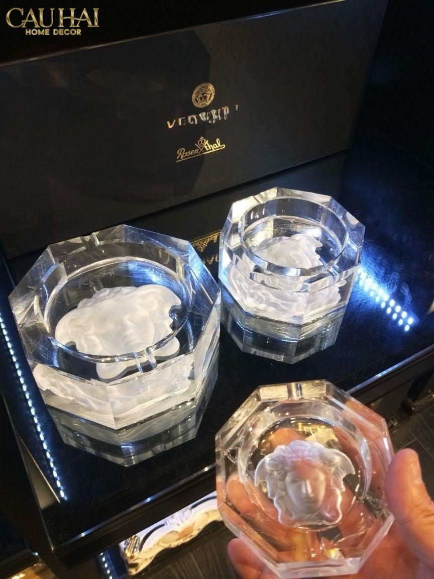 Maison Couture - Gạt Tàn Pha Lê Medusa Extravagant Cristalleries Ashtray