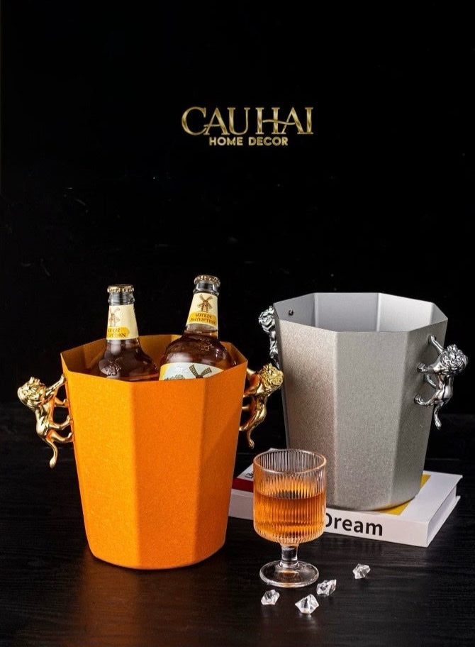 HOME COUTURE - XÔ ĐÁ CLEMENTINE GOLD LION ICE BUCKET