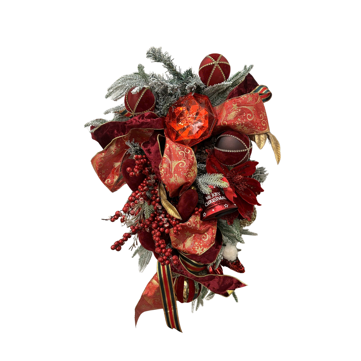 Fêtes Couture - Vòng Trang Trí Giáng Sinh Noël Rouge Impérial D'Or Christmas Wreath  Rouge Impérial