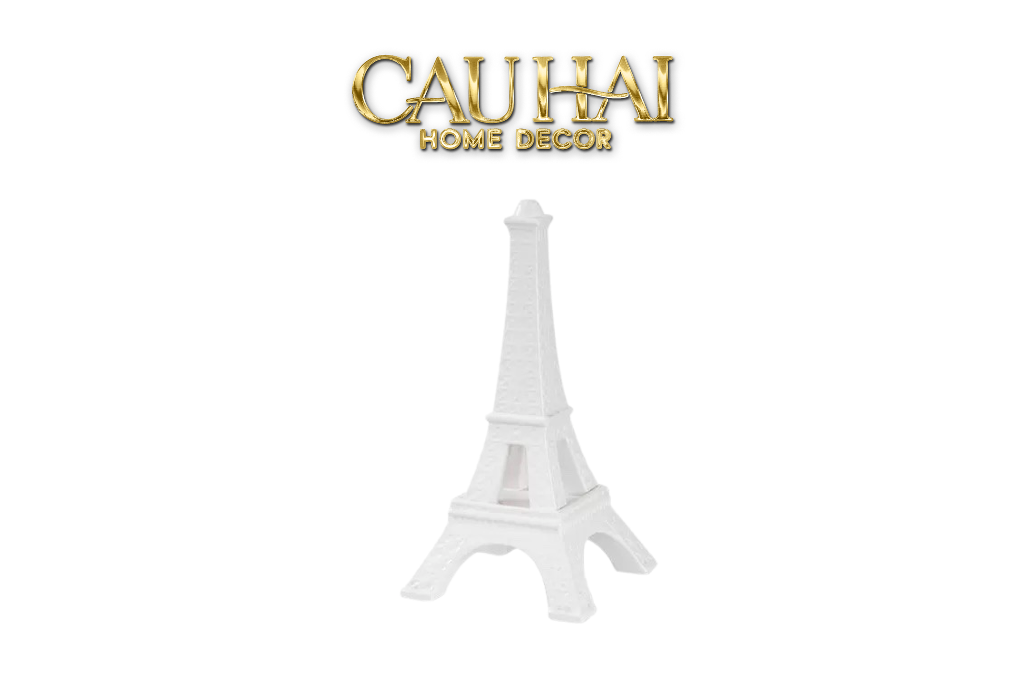 TƯỢNG THÁP EIFFEL OPAL WHITE  TOWER H32