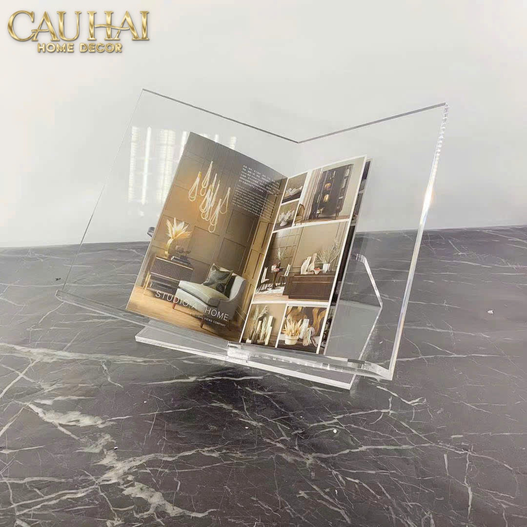 Acrylic Wisdom Minimalism Decorative Book Stand 39x31x19