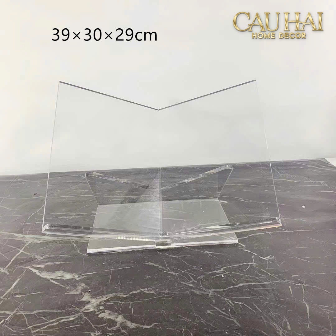 Acrylic Wisdom Minimalism Decorative Book Stand 39x31x19