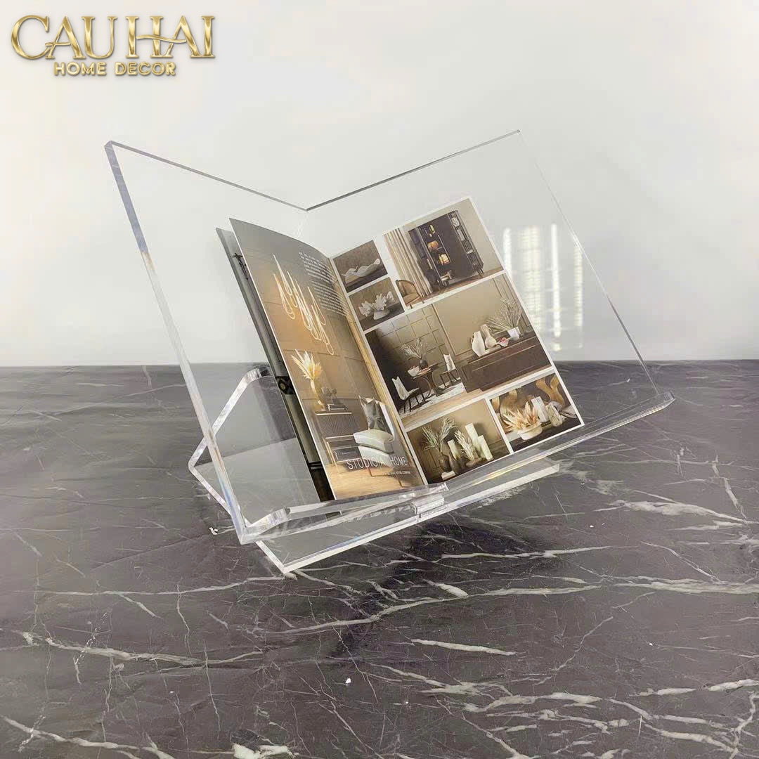 Acrylic Wisdom Minimalism Decorative Book Stand 39x31x19