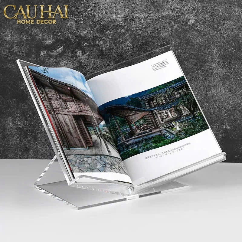 Acrylic Wisdom Minimalism Decorative Book Stand 39x31x19