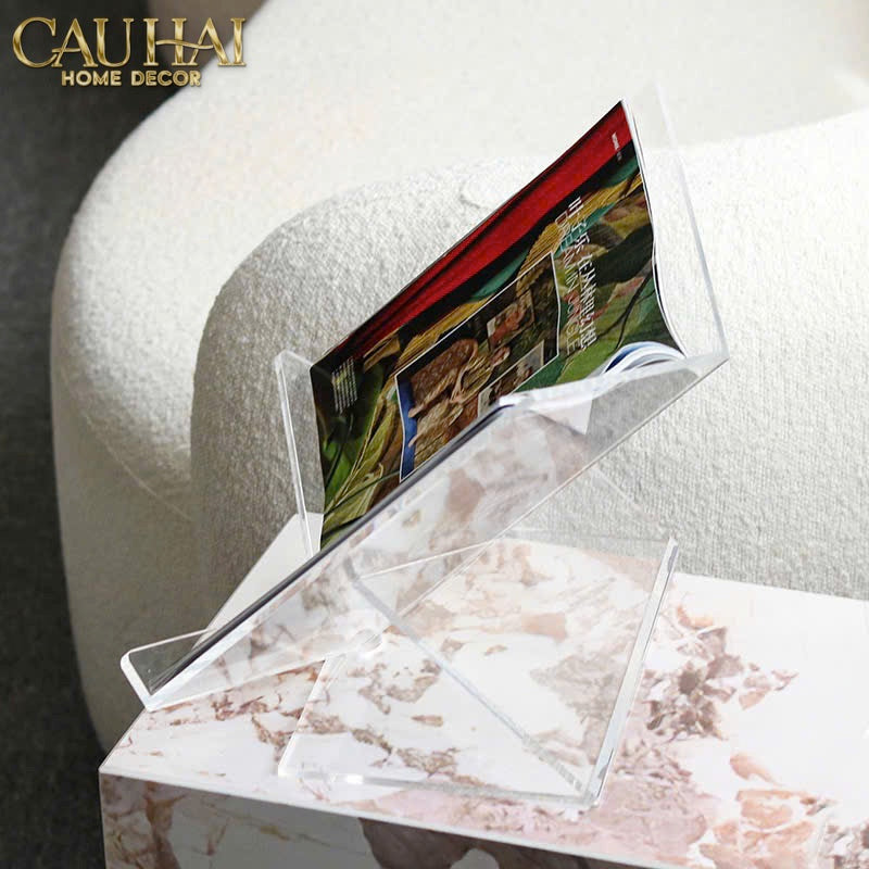 Acrylic Wisdom Minimalism Decorative Book Stand 39x31x19
