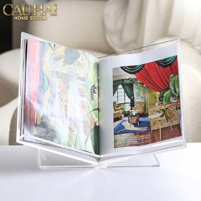 Acrylic Wisdom Minimalism Decorative Book Stand 39x31x19