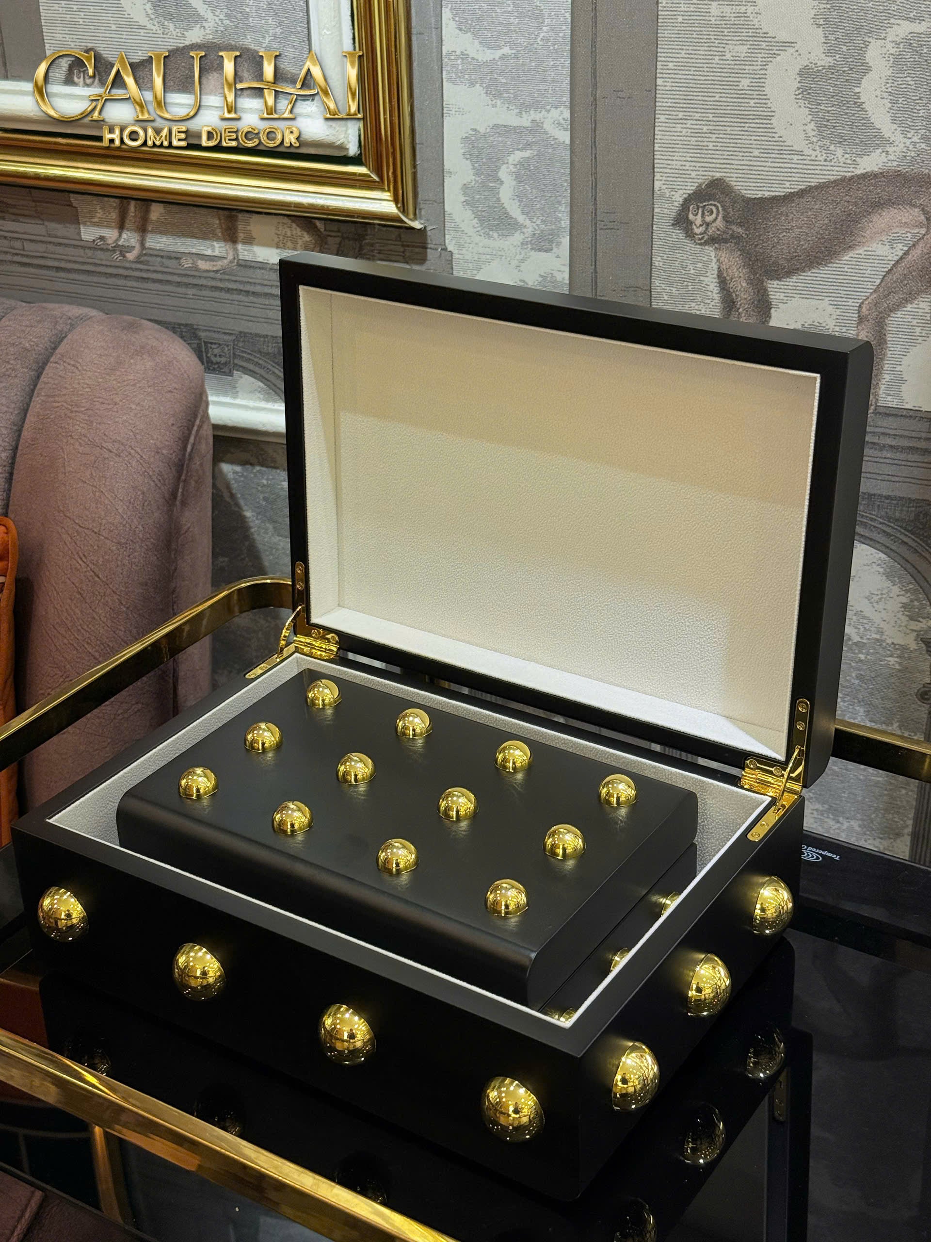Maison Couture - Set 2 Rương Jewelry Gothic Blackhorn Chest  Fw25
