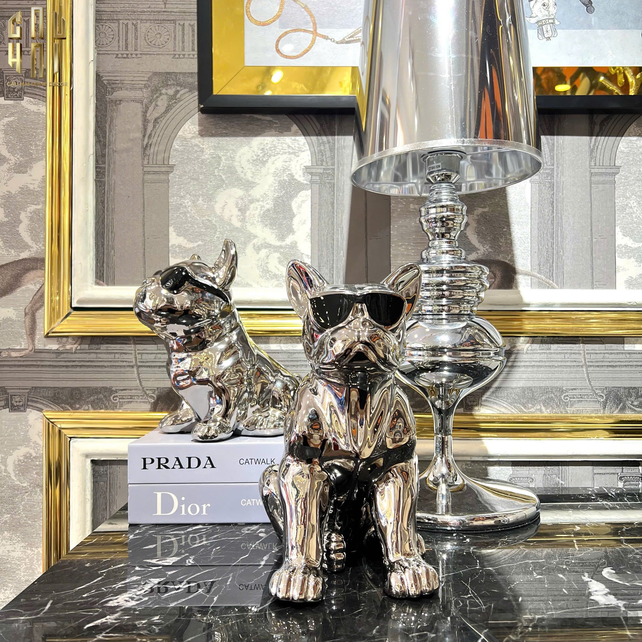 Elysian - Tượng Hộp Khăn Giấy Platinum Bull